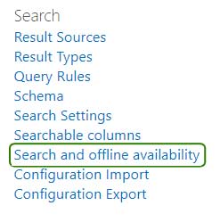Search and offline availability