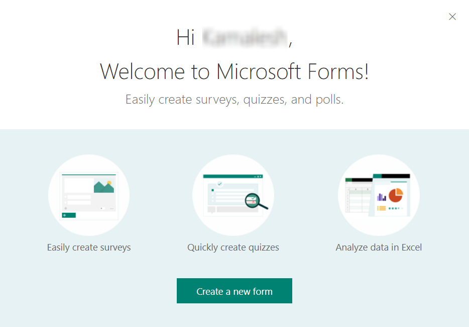 Welcome to Microsoft Forms