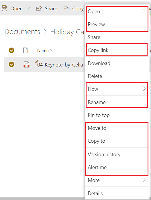 Document Management features