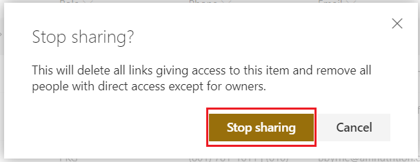 Stop Sharing