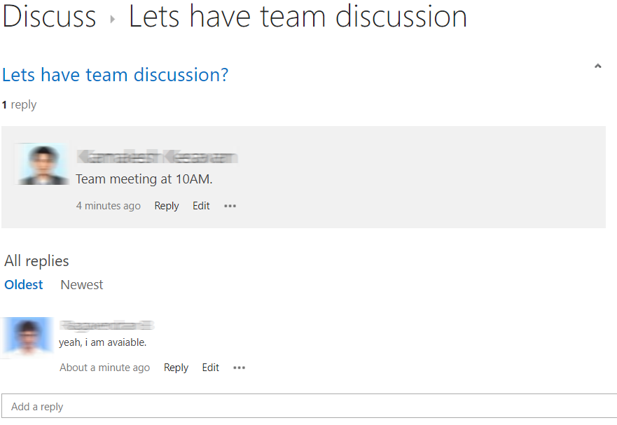 Team Discussion